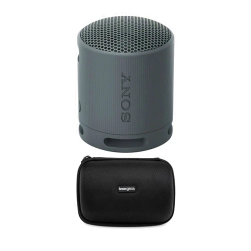 Sony SRS-XB100 Wireless Bluetooth Portable Lightweight Travel Speaker (Black) with Travel case Bundle (2 Items)