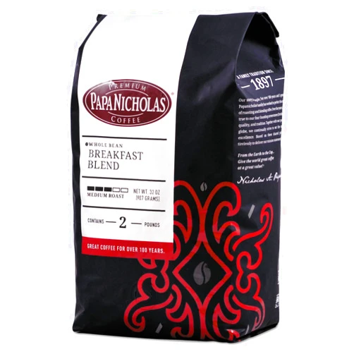 PapaNicholas Coffee 32006 Premium Coffee, Whole Bean, Breakfast Blend