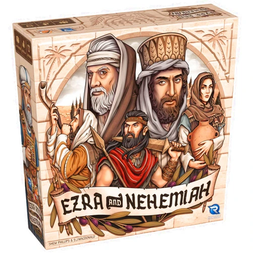 Renegade Game Studios: Ezra & Nehemiah - Strategy Board Game, Rebuild The Great City of Jerusalem, Card-Driven Game, Ages 13+, 1-4 Players, 120 Min