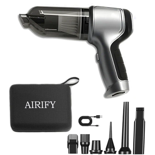 Generic Airify Pro Vac V2, Airify Pro - Portable Air Blower/Car Vacuum, 3-in-1 Handheld Cordless Vacuum Cleaner, Portable Mini Car Vacuum Cleaner for Car, Office and Home Cleaning. (16000PA)