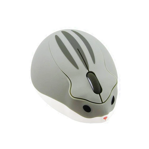 SHARE SUNSHINE 2.4GHz Wireless Mouse Cute Hamster Shape Less Noice Portable Mobile Optical 1200DPI USB Mice Cordless Mouse for PC Laptop Computer Notebook MacBook Kids Girl Men Women Mom Dad Gift (Gray)