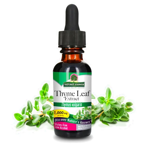 Nature's Answer Thyme Herb with Organic Alcohol, 1-Fluid Ounce | Promotes Respiratory Function | Supports Healthy Lungs