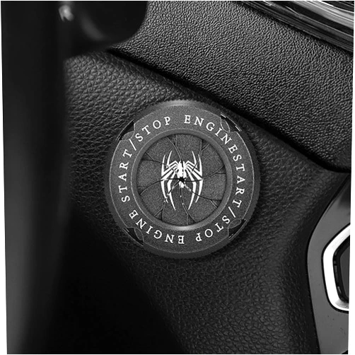 ZOSTLAND Rotary Push to Start Button Cover,Car Start Stop Engine Button Cover,Push Start Button Cover Anti-Scratch,Car Accessories,Suitable for Cars, SUV, Trucks, Minivan, Motorcycles Etc. (Spider)