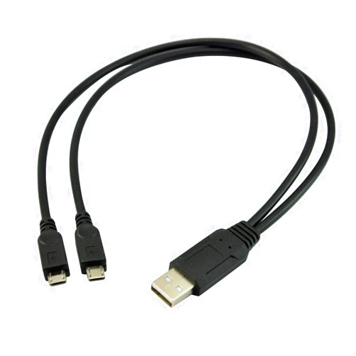 UCEC Dual Micro USB Splitter Charge Cable Power up to Two Micro USB Devices at Once from a Single USB Port (1pack)