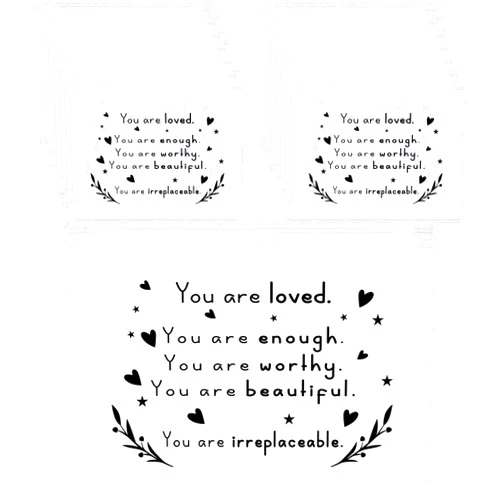 Sotiff 60 Pcs Inspirational Gifts for Women, Mother's Day Swag Bags Items, Bulk EVA Cosmetic Makeup Bag Employee Appreciation Gifts for Her Nurse Coworkers(You Are Loved,8 x 6 Inch)