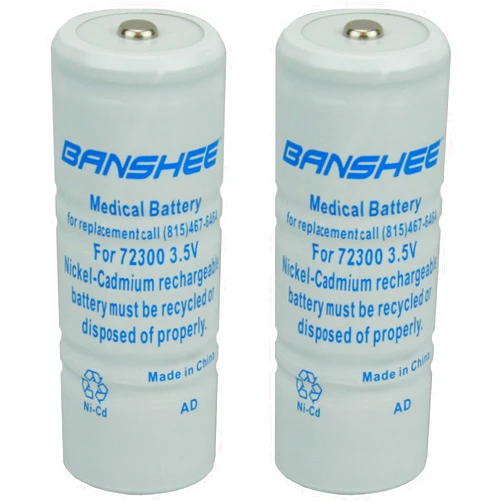 Banshee 2 Pack Super Capacity Replacement for Welch Allyn 72300 3.5V Battery 71000