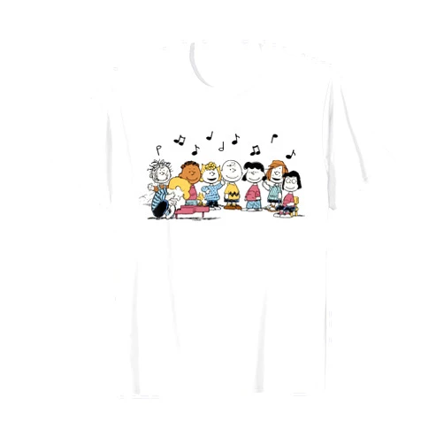 Peanuts - Schroeder Pigpen Franklin Lucy Charlie Sally Music T-Shirt