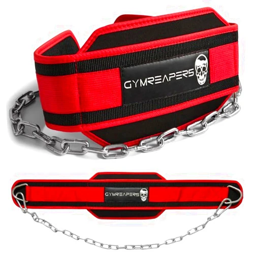 Gymreapers Dip Belt With Chain For Weightlifting, Pull Ups, Dips - Heavy Duty Steel Chain For Added Weight Training