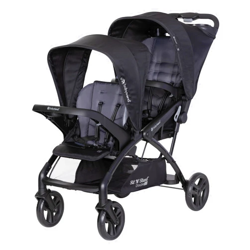 Baby Trend Sit N' Stand® Double 2.0 Stroller, Dash Black