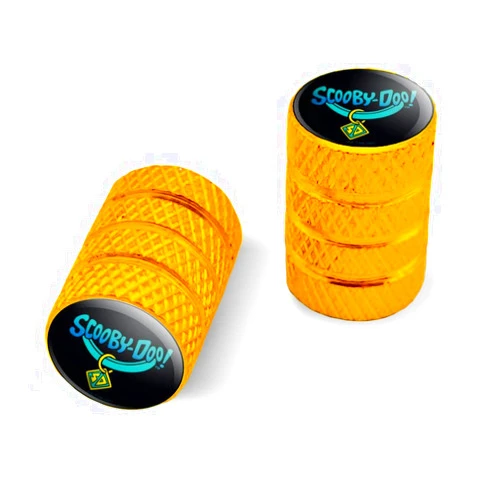 GRAPHICS & MORE Scooby-Doo Collar Motorcycle Bicycle Bike Tire Rim Wheel Aluminum Valve Stem Caps