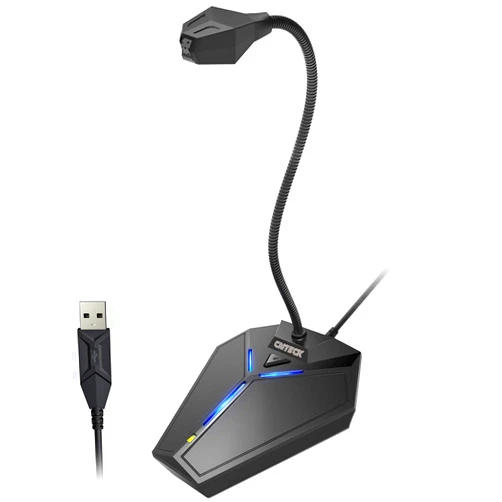 CMTECK USB Computer Microphone, Plug &Play Desktop Omnidirectional Condenser PC Laptop Mic, Mute Button with LED Indicator, Compatible with Windows/Mac, Ideal for YouTube, Skype, Recording