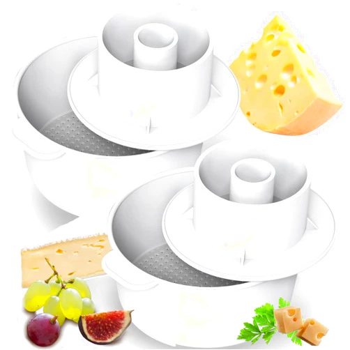 Grand Way Cheese Mold – Cheese Making Kit 2 pcs – Cheesemaking Supplies – Cheese Set for Press – Paneer Maker – Great for Semi-Soft and Semi-Hard Cheeses