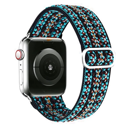 Leishouer Adjustable Stretchy Bands Compatible with Apple Watch Bands 38mm 40mm 42mm 44mm, Sport Soft Elastic Wristband Replacement for iWatch Series 6/5/4/3/2/1 & SE Women Girls
