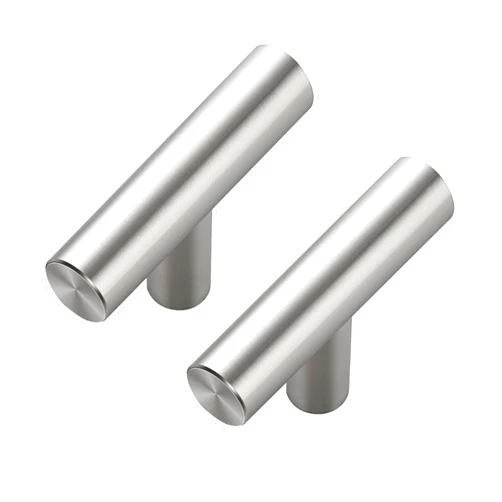 Ravinte Decor 20 Pack Brushed Nickel Cabinet Knobs - Kitchen Cabinet Knobs Silver Cabinet Pulls for Kitchen Cabinet Drawer Stainless Steel Dresser Knobs for Cabinet Hardware 2in Length Single Hole T Bar