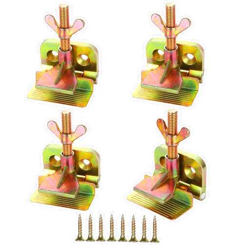 Acrux7 4 PCS Butterfly Hinge Clamp, Metal Screen Printing Clamps with Screws for Fixing Silk Screen Printing Mesh (Golden)