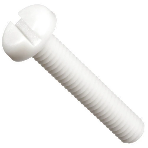 Small Parts Isoplast Machine Screw, Pan Head, Slotted Drive, #10-32, 3/4