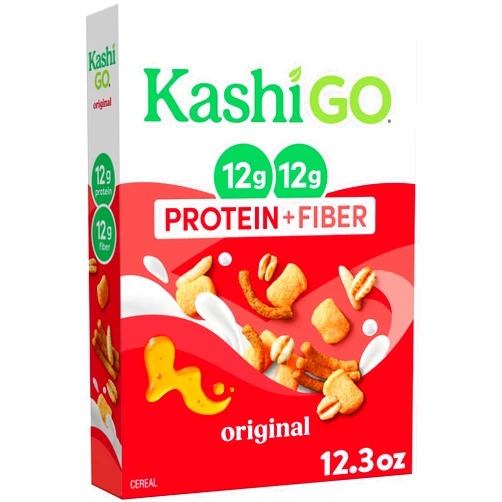Kashi GO Protein Cereal, 12g Protein, 12g Fiber, Original, 12.3oz Box (1 Box)