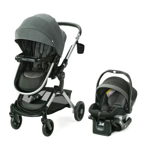 Graco Modes Nest Travel System with Adjustable Reversible Seat, Pram Mode, Lightweight Aluminum Frame, and SnugRide 35 Lite Elite Infant Car Seat, Sullivan