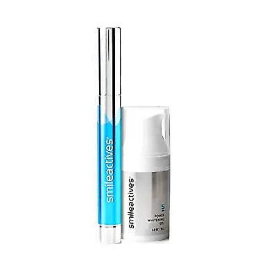 smileactives – On-the-Go Ultimate Whitening & Brightening Duo – 30 ml Power Whitening Gel and 3.25 ml Advanced Whitening Pen – Travel Size/30 Day Supply