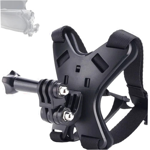 WLPREOE 4 Corner Motorcycle Helmet Chin Mount for GoPro Footage/Stable POV,Soft Silicone Base, Camera Helmet Adjustable Strap Holder Accessories for GoPro Hero 13 12 11 10 9 8 7 6 5 (Black)
