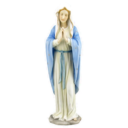 JFSM INC. 11.75 Inch Blessed Virgin Mary Decorative Figurine, Pastel Color