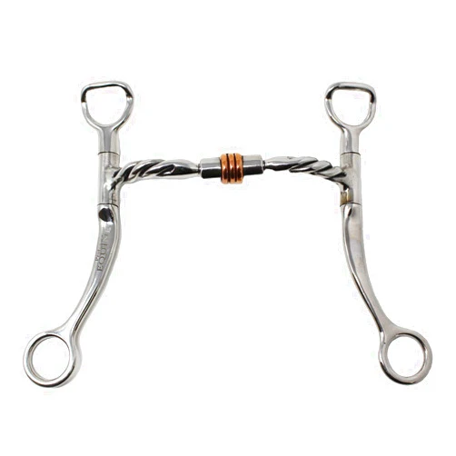 Professional Equine Horse Stainless Steel Copper Roller Twisted Jointed Mouth Curb Horse Bit 35316v