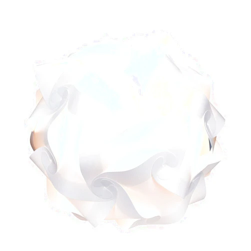 kwmobile DIY Puzzle Lamp Shade - Modern IQ Jigsaw Light in 30 Pieces min. 15 Different Designs - Diameter Approx. 15.7 in / 40 cm - White in Size XL