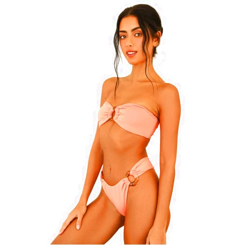 Dippin' Daisy's North Shore Bikini Bottom for Women Cheeky High Cut Seamless Swimsuit with Rings Details