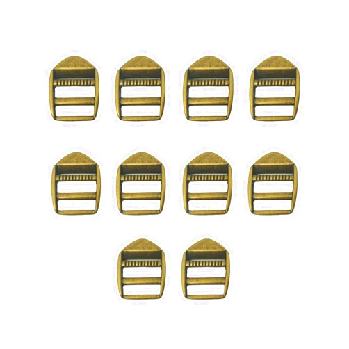 UAIAGM 10 pcs Heavy-Duty Zinc Alloy Ladder Lock Slider - 1 inch Adjustable Strap Buckles - Shinning Metal Buckles for Webbing Straps - Ideal for Paracord, Backpacks, and Outdoor Gear