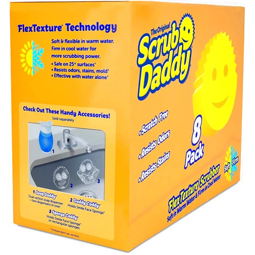 Scrub Daddy Original Scrub Daddy Sponge Variety Pack - Scratch-Free Multipurpose Dish Sponge - BPA Free & Made with Polymer Foam - Stain & Odor Resistant Kitchen Sponge (8 Count)