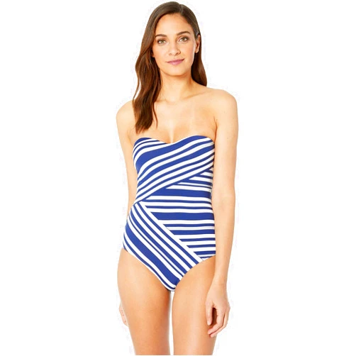 JETS SWIMWEAR AUSTRALIA Vista Bandeau One-Piece Blue/White 4