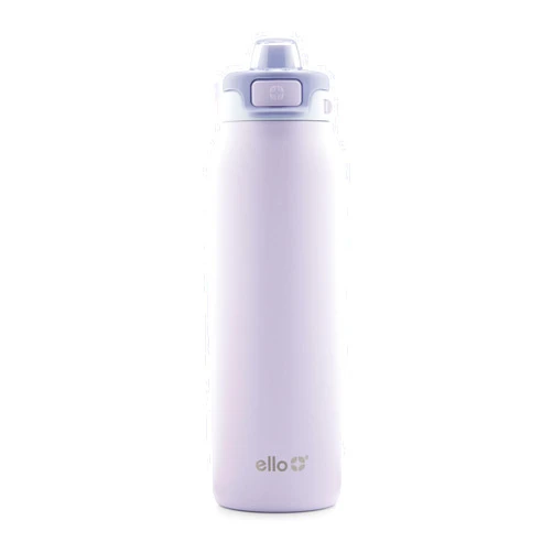 Ello Pop & Fill Stainless Steel Water Bottle with QuickFill Technology | Double Walled Vacuum Insulated Metal | Leak Proof Locking Lid | Sip and Chug | Reusable BPA Free | 22oz, 32oz