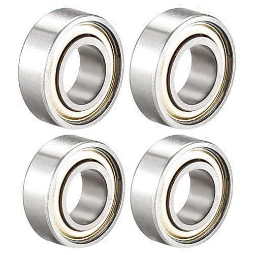 uxcell 687ZZ Ball Bearing 7mm x 14mm x 5mm Double Shielded 687-2Z Deep Groove Bearings, Carbon Steel (Pack of 4)