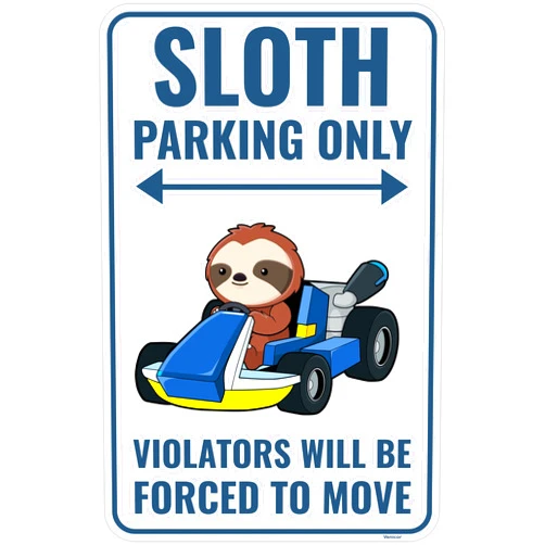 Venicor Sloth Sign Decor - 9 x 14 Inches - Aluminum - Sloth Gifts for Women Girls Stickers Stuff
