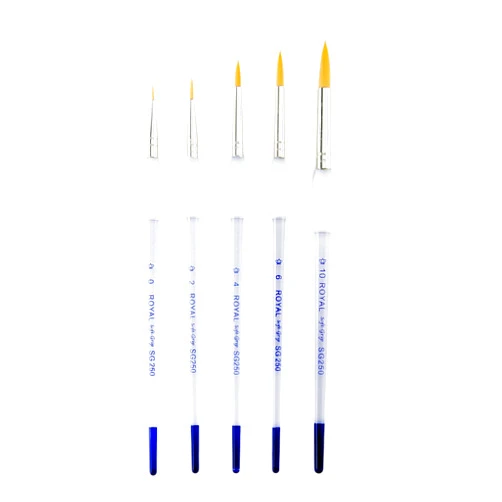 Royal & Langnickel - 5pc Soft Grip gold taklon paint brush set, Round | SG303