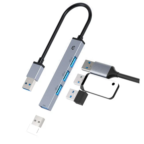 TOTU USB Hub, USB Multiport Adapter, 4-Port USB 3.0 Hub, Ultra-Slim Multi USB Splitter for Laptop, Xbox, Flash Drive, Console, HDD, Printer, Camera, Keyborad, Mouse, and etc.