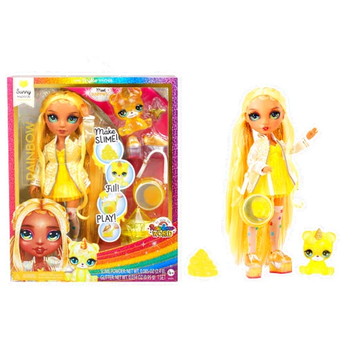 Rainbow High Sunny, Yellow with Slime Kit & Pet, Blonde 11