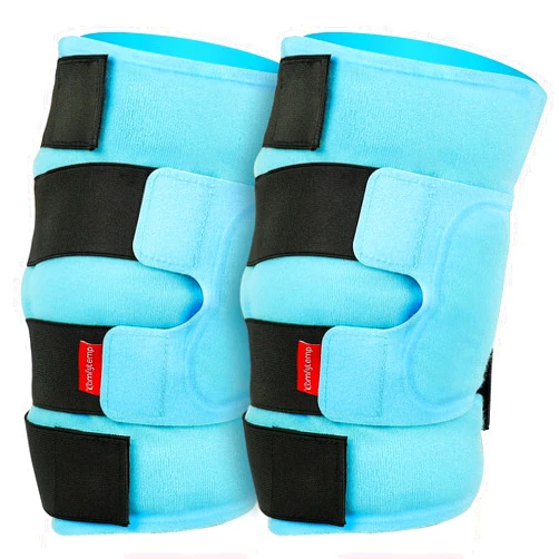 Comfytemp Large Knee Ice Pack Wrap, 2 Gel Packs, FSA HSA Approved, Reusable Gel Knee Cold Compression Brace for Injuries, Pain Relief, Replacement Recovery, Arthritis, ACL, Surgery Gift, 23.6