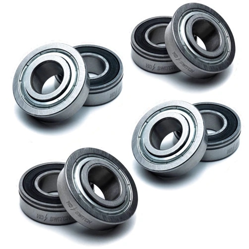 HD Switch (4 Sets) Front Wheel Bearing Rebuild Kit Replaces Dixie Chopper 67205 & 10205 - Inner & Outer Bearings
