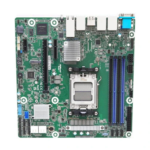 ASRock Rack B650D4U-2L2T/BCM Micro-ATX Server Motherboard Single Socket AMD Ryzen 7000 series Processors (LGA 1718) B650E PCIe 5.0 Dual 10G LAN