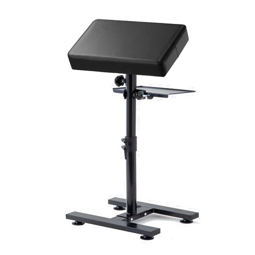 ANDNICE Tattoo Armrest Stand Legrest Bracket H-base Adjustable Height Tilt Black Leather Pad with Tattoo Supplies Storage Board Professional Heavy Duty Iron Equipmen for Tattoo Studio (black-90)