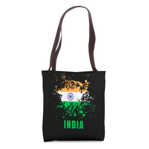 India Retro Vintage Watercolors Indian Flag India Retro Vintage Watercolors Sport Indian Flag Souvenir Tote Bag
