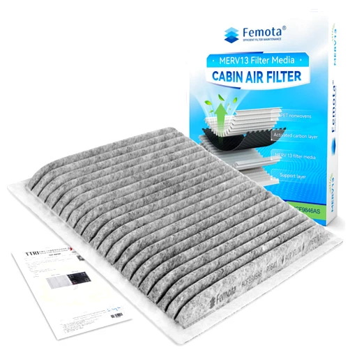 Femota MERV 13 Cabin Air Filter with Activated Carbon, CF9846A for Mazda MPV, Mitsubishi Endeavor/Galant, Subaru Legacy/Outback/Tribeca, Toyota 4Runner/Celica/FJ Cruiser/Prius/Sienna.