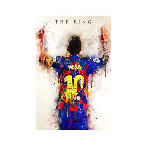 Sohcal Messi Poster Soccer Picture 1 Canvas Poster Bedroom Decor Landscape Office Room Decor Gift Unframe:12x18inch(30x45cm)