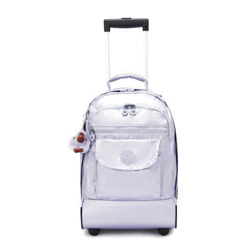 Kipling Women's Sanaa Large Rolling Backpack, Adjustable Padded Straps, Slide-Up Handle, Crinkle Nylon Backpack