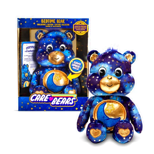 Basic Fun Care Bears Collector Edition Bedtime Bear - Cute Luminous Collectible Plush Toy for Boys and Girls