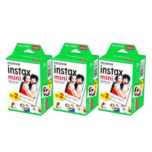 Fujifilm Instax Mini Instant Daylight Film ISO 800, 3 x Twin Packs, (60 Exposures)