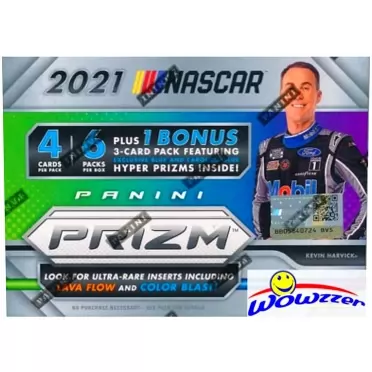 WOWZZer 2021 Panini Prizm Nascar Racing Factory Sealed 6 Pack Blaster Box with 3 EXCLUSIVE BLUE HYPER PRIZMS! Look for Autos of Dale Earnhard Jr, Richard Pretty, Jeff Gordon, Danica Patrick & More! WOWZZER!
