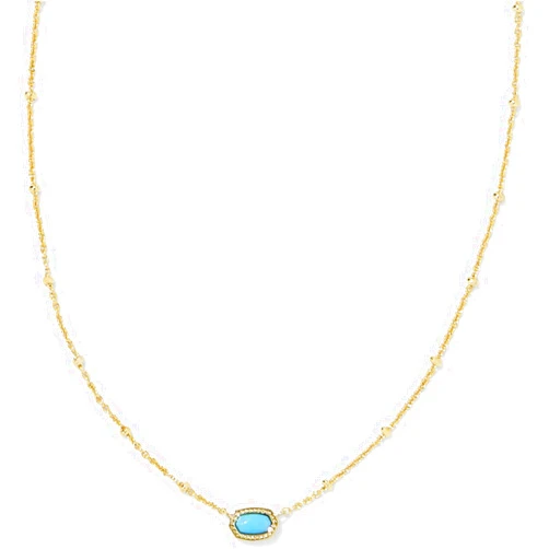Kendra Scott Mini Elisa 14k Gold-Plated Satellite Short Pendant Necklace, Fashion Jewelry for Women