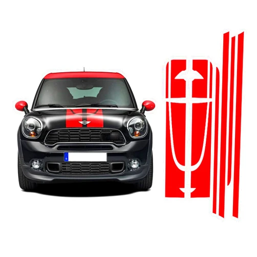 LMLZNP Car Hood Bonnet Rear Engine Trunk Side Stripe Body Kit Sticker Decal Cover,for Mini Paceman R61 Cooper S JCW Accessories